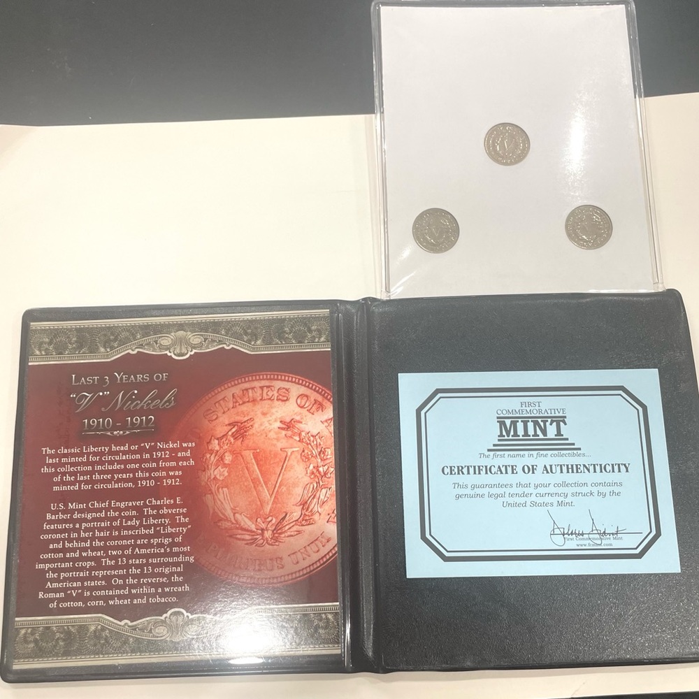 The Last Three Years of V Nickels Collection 1910 - 1912